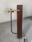Axyaa Natural Stone Wall Light Dark Wood 3000K - Hotel Bedroom Parlor Sconce