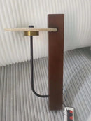 Axyaa Natural Stone Wall Light Dark Wood 3000K - Hotel Bedroom Parlor Sconce