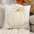 Axyaa Pumpkin Velvet Embroidery Halloween Pillowcase 45x45 Thanksgiving Cushion Cover