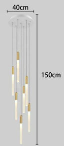 Axyaa Modern Staircase Chandeliers LED Pendant Light for Living Room