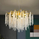 Axyaa Nordic Crystal LED Pendant Chandelier for Modern Dining Room & Home Decor