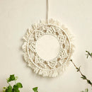 Axyaa Macrame Round Mirror | Boho Aesthetic Room Decor for Bedroom & Living Room