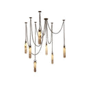Axyaa Industrial Marble Iron Chain LED Chandelier for Home Décor