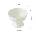 Axyaa High-Legged Ceramic Dessert Bowl 200ml - Ideal for Smoothies, Ice Cream, and Jams
