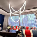 Axyaa Staircase Chandeliers: Modern LED Pendant Lamps for Living Room