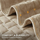Axyaa Queen Size Velvet Quilt Set: Lightweight & Luxurious Bedding with Pillow Shams