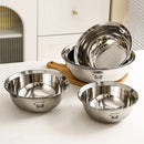 Axyaa Stainless Steel Mixing Bowl Set - Food Safe Salad, Baking, and Serving Bowls