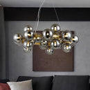 Axyaa Glass LED Pendant Chandelier Light for Living Room and Dining Room