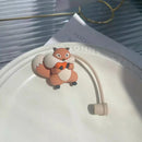 Axyaa Silicone Straw Cover: Cartoon Food Grade Dust-proof Heat-resistant Cap