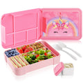 Axyaa Pink Bento Lunch Box for Girls with 6 Compartments - BPA-Free & Microwave-Safe