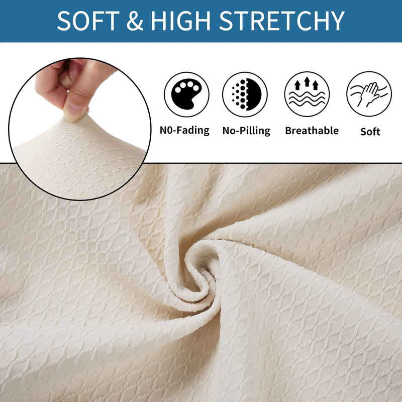 Axyaa Waterproof Stretch Jacquard Dining Chair Cover Set