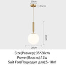 Axyaa Acrylic Ball Lamp: Modern LED Bar Counter Coffee Bar Decoration & Bedroom Lighting