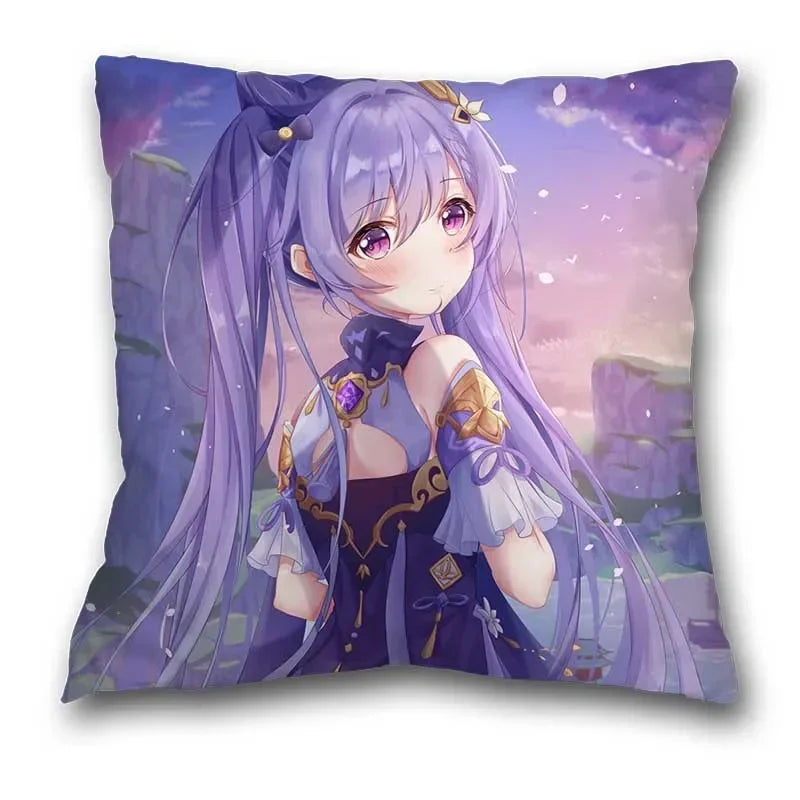 Genshin Impact Axyaa Pillow Cases - Klee Xiao Venti Hutao Anime Printed Pillowcases