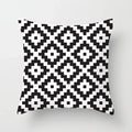 Geometric Black Yellow Cushion Covers - Axyaa Modern 18" Throw Pillow Case