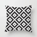 Geometric Black Yellow Cushion Covers - Axyaa Modern 18" Throw Pillow Case
