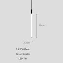 Axyaa Black Acrylic Tube Designer Headboard Pendant Light