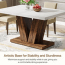 Axyaa 47-Inch White Dining Table for 4, Heavy Duty Farmhouse Kitchen Table