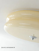 Axya Cream Glass Ceiling Light: French Retro Nordic Simple Vintage Bedroom Lamp