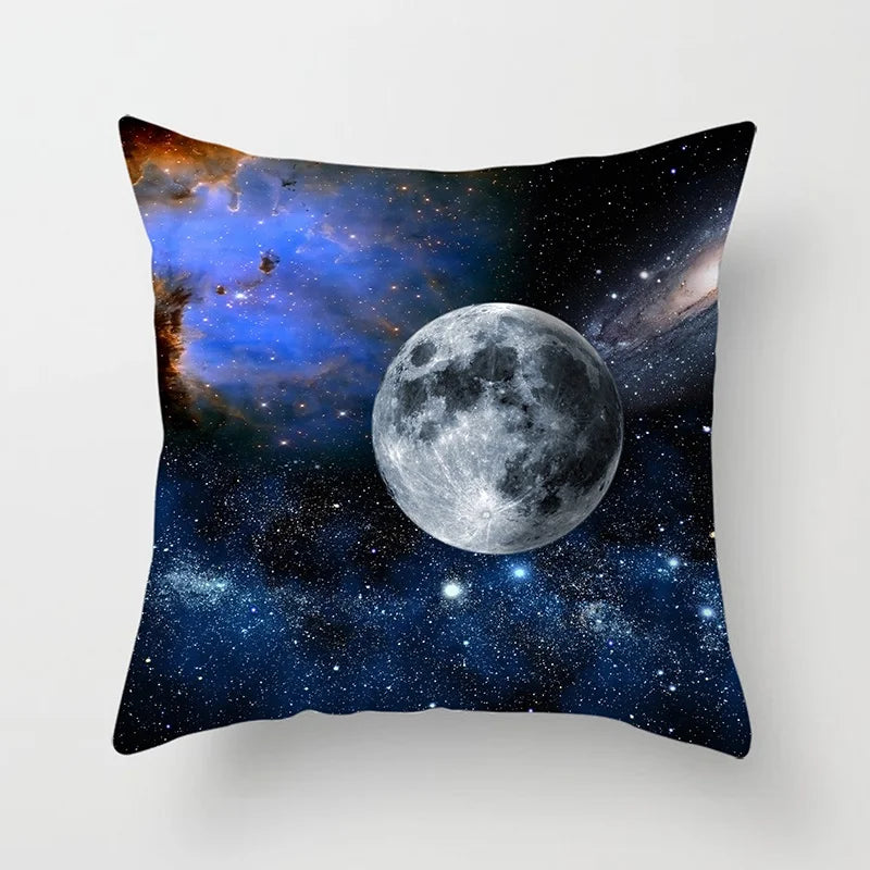 Axyaa Starry Sky Landscape Planet Series Pillowcase for Futuristic Home Decor
