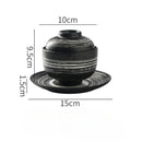 Axyaa Ceramic Soup Cup with Cover, Versatile Tableware Bowl for Soup, Stew, Dessert