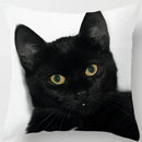 Axyaa  Black Cat Pillowcase  Decorative Square Cushion Cover 45*45cm