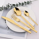 Axyaa Diamond Handle Cutlery Set - Stainless Steel Dinnerware Kit