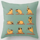Axyaa French Bulldog Print Linen Throw Pillowcase for Home and Car Decor