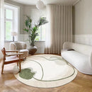 Axyaa Plush Round Carpet: Soft Fluffy Rug for Bedroom and Living Room