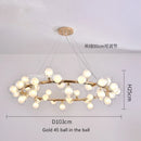 Axyaa Nordic LED Glass Ball Chandelier: Elegant Lighting for Home, Restaurant, and Kitchen