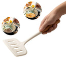 Silicone Wide Spatula with Wooden Handle by Axyaa - Non-Stick Cooking Tool
