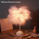 Feather Table Lamp with Remote Control USB Power Night Light for Axyaa Brand
