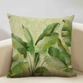 Axyaa Tropical Palm Leaf Cushion Cover 45x45cm Linen Pillowcase