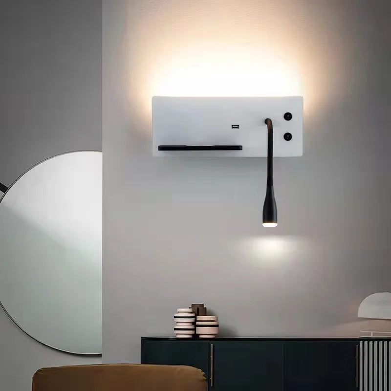 Axya Wireless USB LED Wall Lamp - Multi-Function with Switch