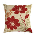 Axyaa Retro Plant Flower Linen Pillowcase 45*45cm