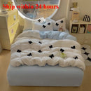 Axyaa Butterfly Knot Yarn Embroidery Duvet Cover Set, Soft Comfortable Bedding Collection
