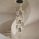 Axyaa Crystal Chandelier Stair Pendant Living Room Lighting Modern Interior Pendant Lights