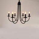 Axyaa Black Iron Chandeliers E14 Candle Light for Living Room Kitchen Bedroom