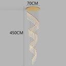 Axyaa Crystal Chandelier Stair Pendant Living Room Lighting Modern Home Decoration