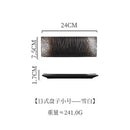 Axyaa Ceramic Sushi Dish: Japanese Style Flat Plate, Rectangular Hotel Tableware
