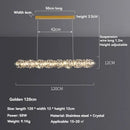 Axyaa Nordic Crystal LED Ceiling Chandelier - Luxury Gold Chrome Lighting for Home Décor