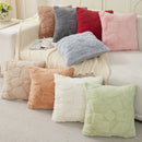 Axyaa Plush Pillowcase Cojines Solid Color Cushion Covers 45x45cm
