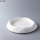 Axya Stone Pattern Ceramic Dinner Soup Salad Dessert Plates Set
