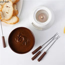 Axyaa Ceramic Chocolate Ice Cream Hotpot Stove - Creative Tableware for Cheese & Chocolate