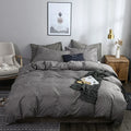 Axyaa Polyester Duvet Cover Set - King/Queen Size Plain Bedding with Pillow Cases