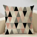 Axyaa Geometry Cushion Cover - 45x45cm Linen Pillow Case for Home Decor