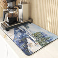 Axyaa Four Seasons Pattern Table Placemats - Absorbent Cup Stand Mats
