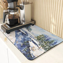 Axyaa Four Seasons Pattern Table Placemats - Absorbent Cup Stand Mats