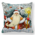 Axyaa Santa Print Pillowcase for Christmas and New Year Decor