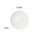 Axyaa Flower Striped Ceramic Plate Set.