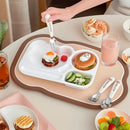Axyaa Cartoon Kids Dinning Plate for Fruit Salad, Picnic, Microwave - Large Capacity